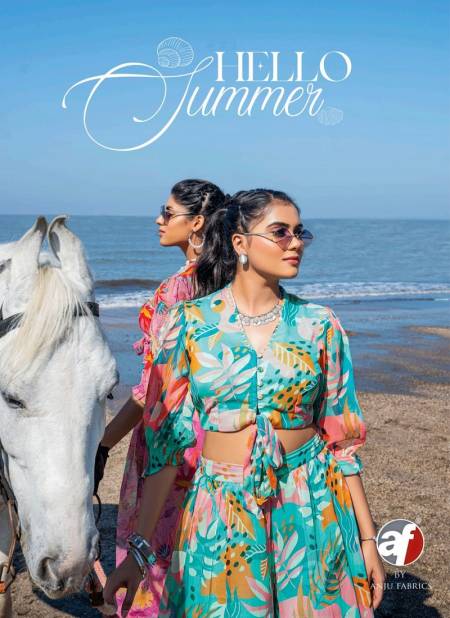 Hello Summer By Af Fancy Designer Ladies Crop Top With Palazzo Wholesale Clothing Suppliers In India
 Catalog